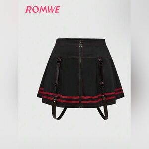 🆕 ROMWE Black & Red Skirt